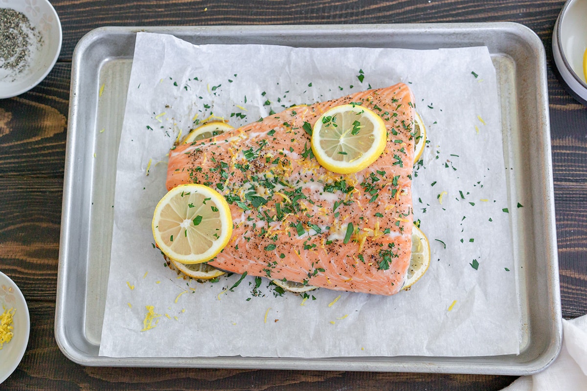 cooked lemon pepper salmon