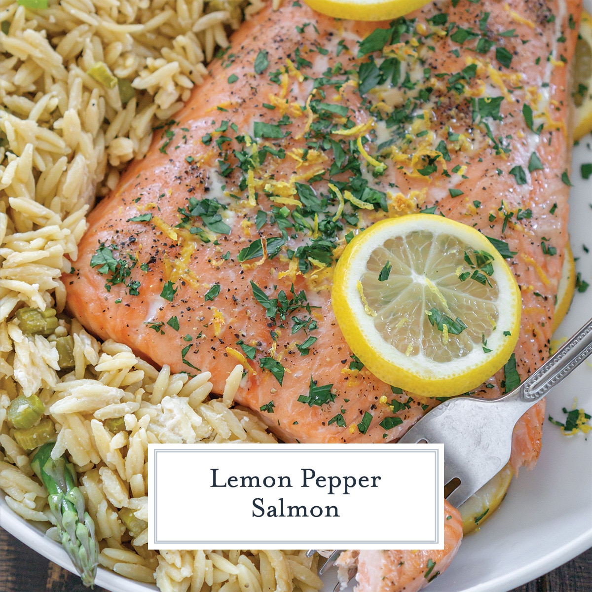 lemon pepper salmon with text overlay