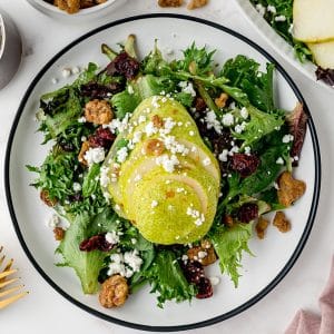 pear salad on a plate