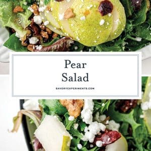 collage of pear salad for pinterest