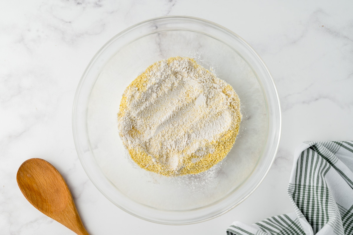 dry ingredients for salmon patties