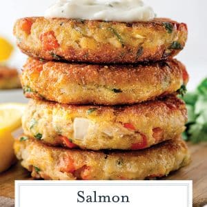 stack of salmon patties