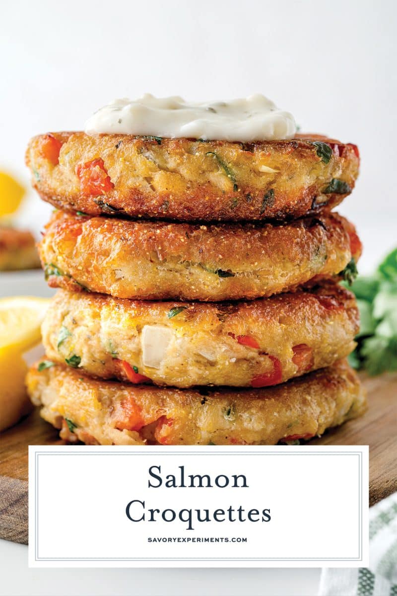 stack of salmon patties