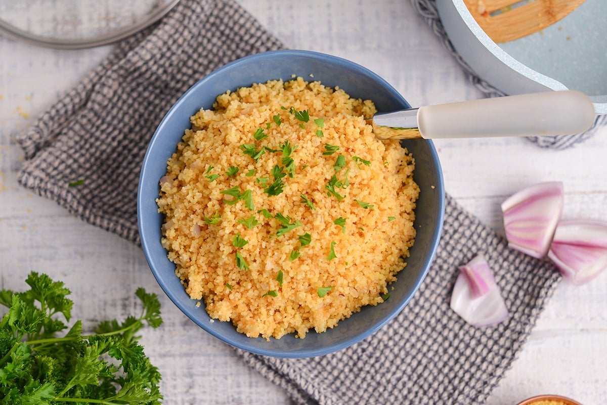 serving toasted couscous