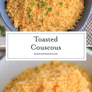 collage of toasted couscous