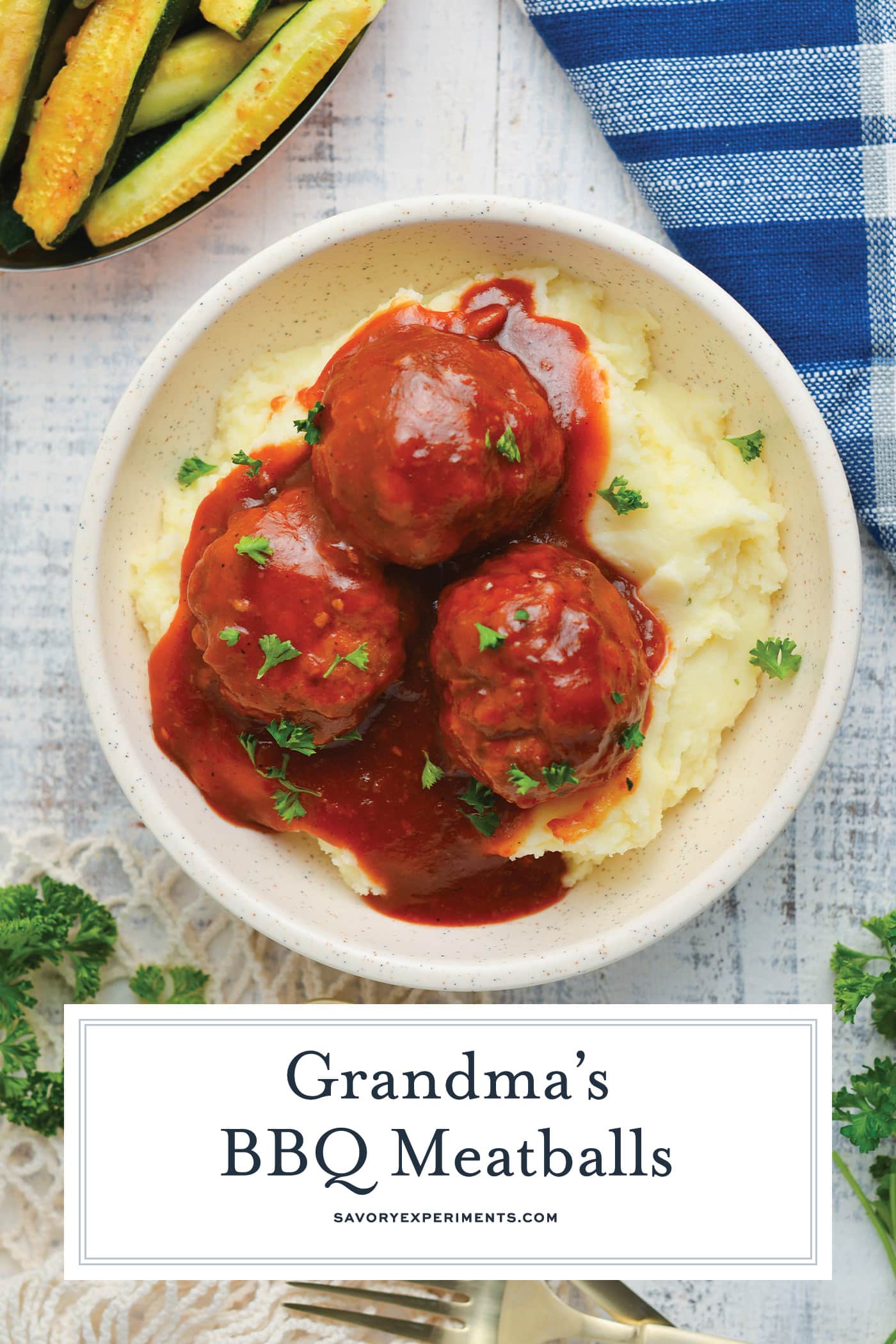 overhead of meatballs for an entree