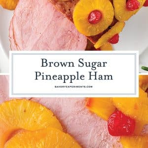 collage of pineapple ham recipe for pinterest
