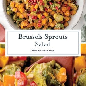 collage of brussels sprouts salad for pinterest