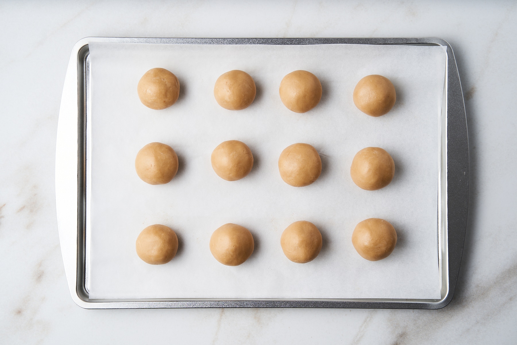 peanut butter balls on tray