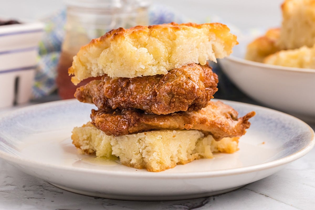 fried chicken biscuit sandwich