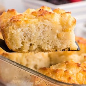 close up side view of a butter swim biscuit