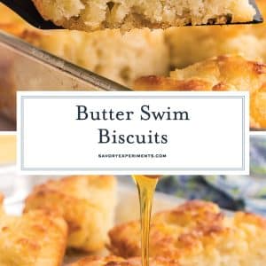 collage of butter swim buscuits for pinterest