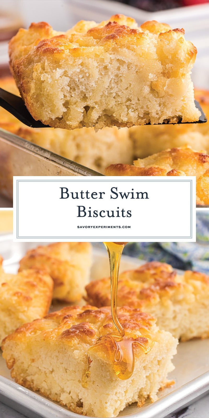 collage of butter swim buscuits for pinterest