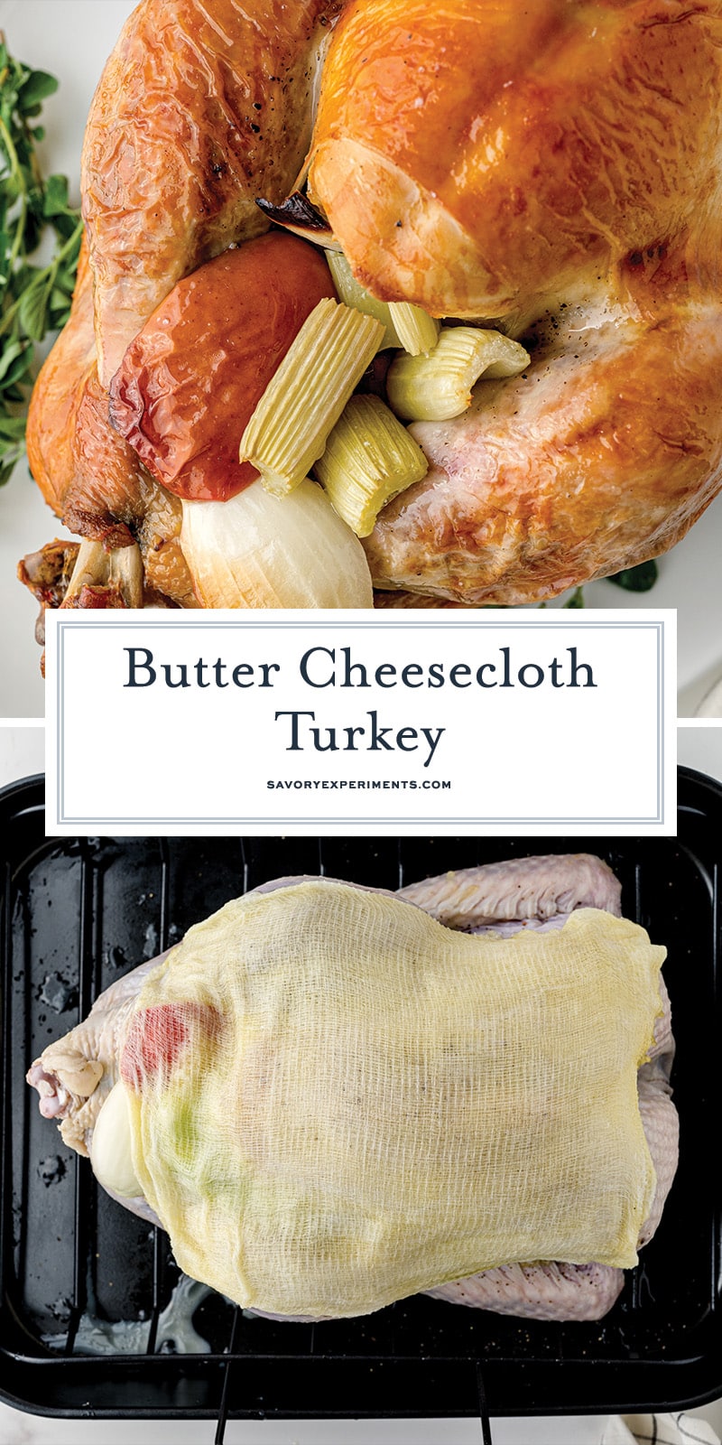 butter cheesecloth turkey method collage