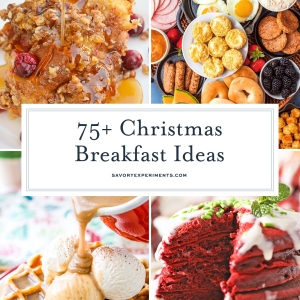 collage of christmas breakfast ideas