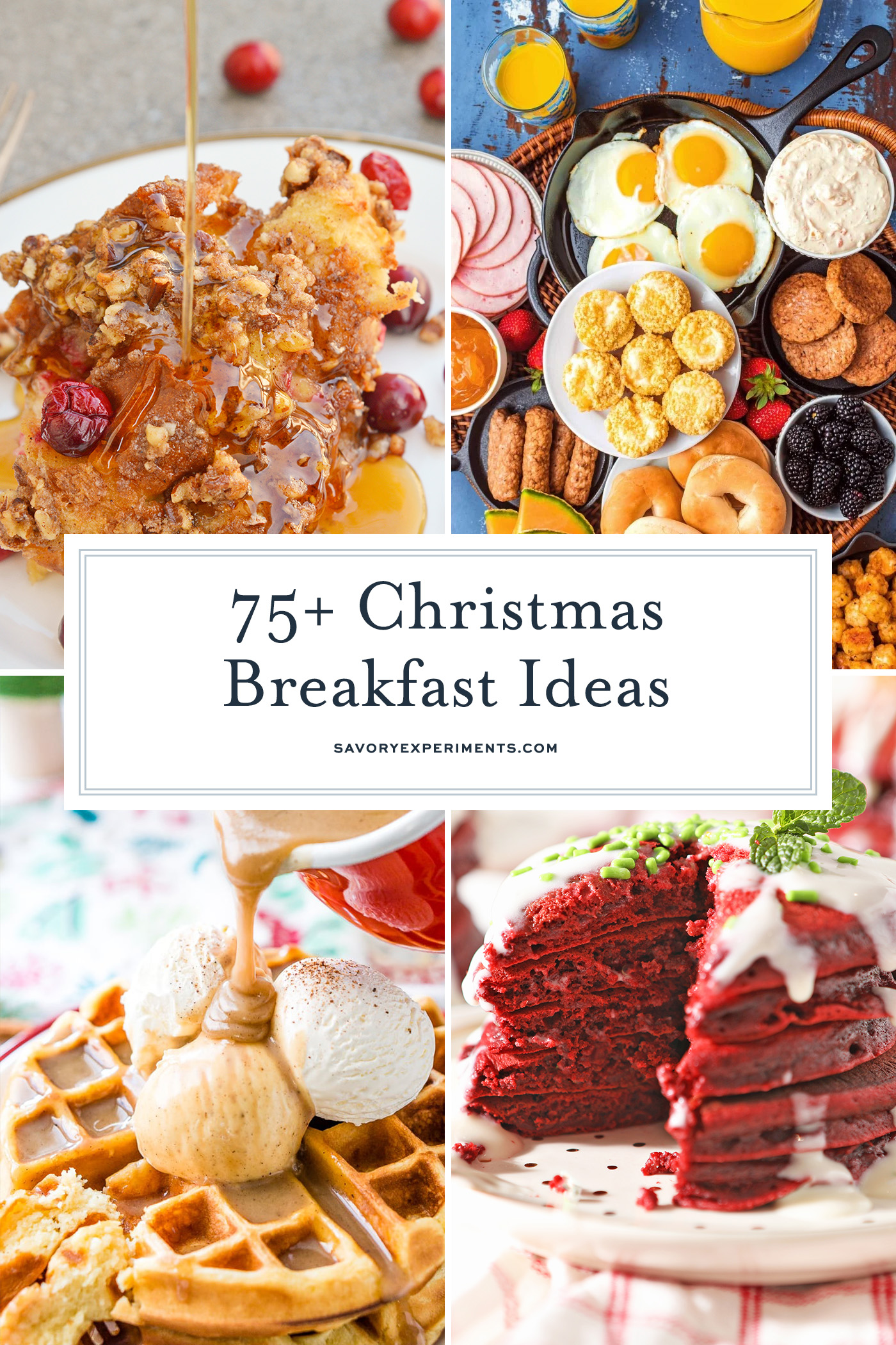 collage of christmas breakfast ideas