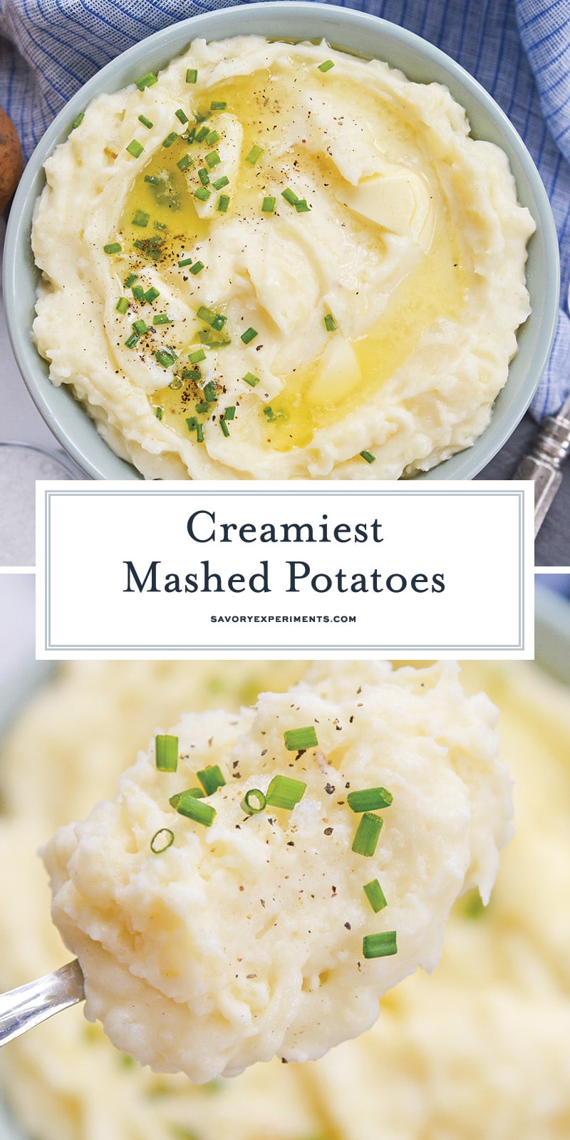 collage of mashed potatoes for pinterest