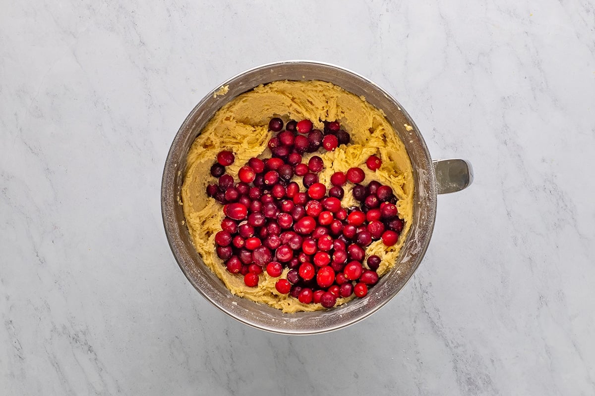 cranberries added to coffee cake batter