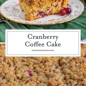 collage of cranberry coffee cake for pinterest