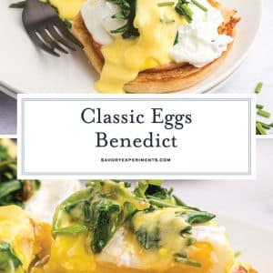 collage of eggs benedict for pinterest