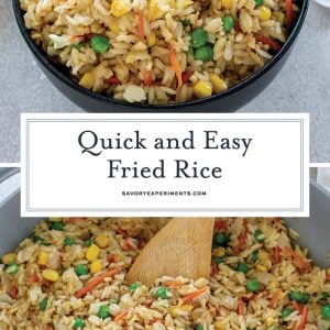 collage of fried rice for pinterest