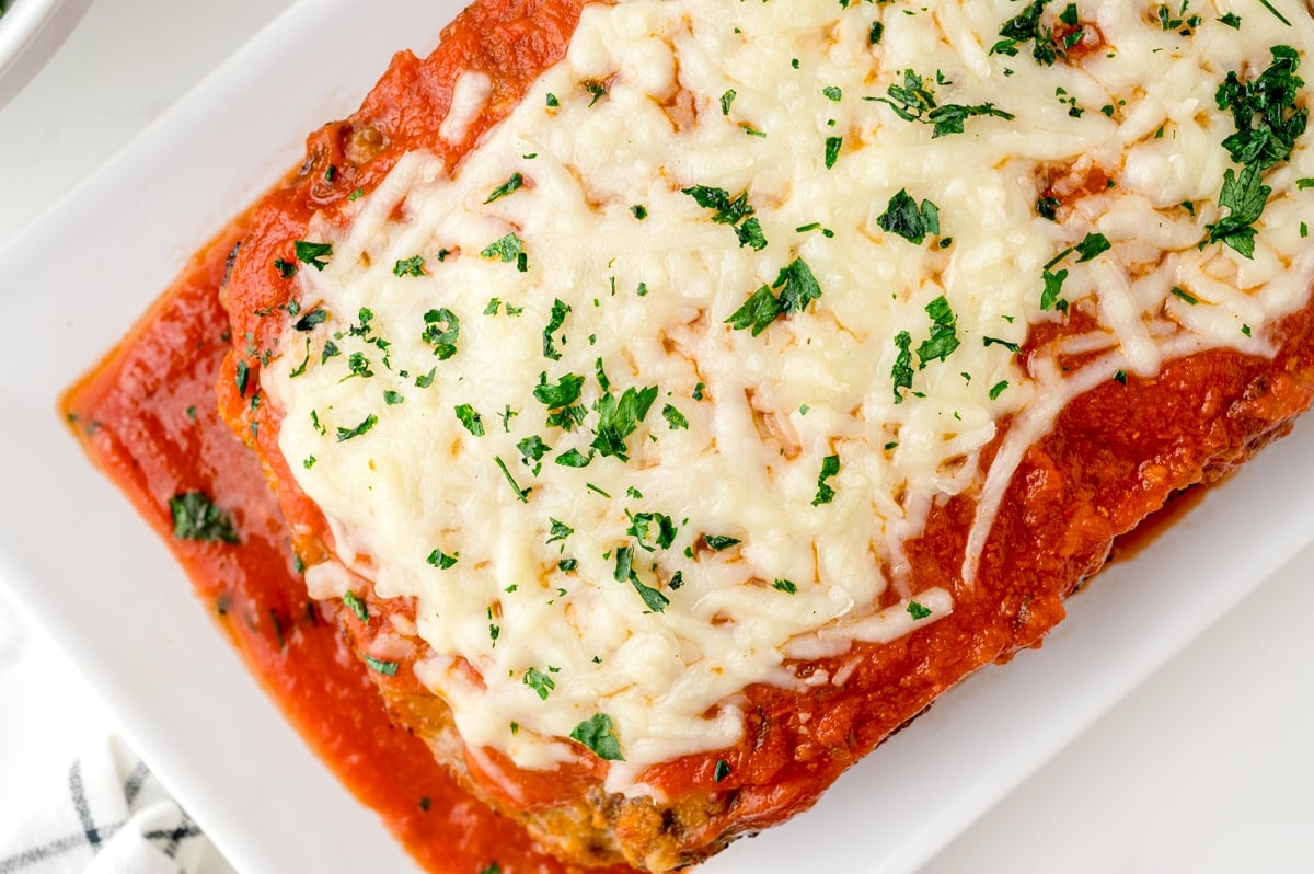 overhead shot of meatloaf