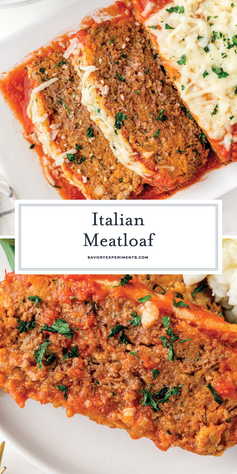 collage of italian meatloaf for pinterest