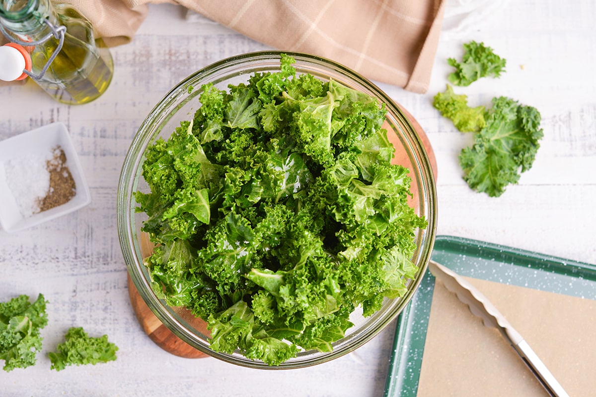 overhead bowl of kale