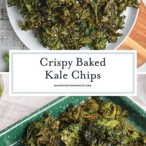 collage of kale chips