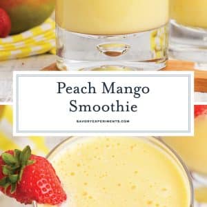 collage of mango smoothies for pinterest