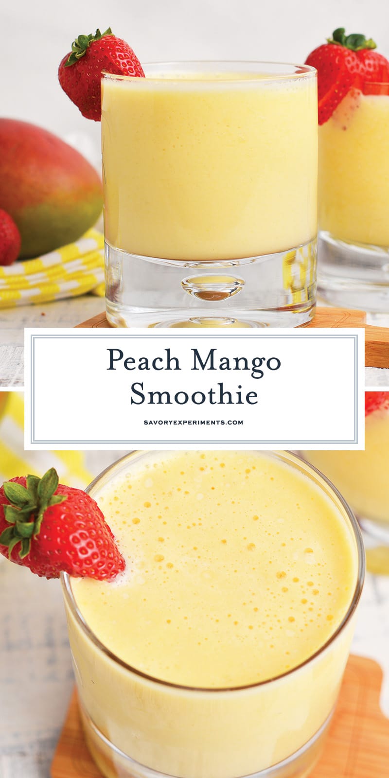 collage of mango smoothies for pinterest