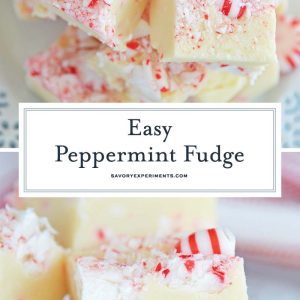peppermint fudge collage for pinterest