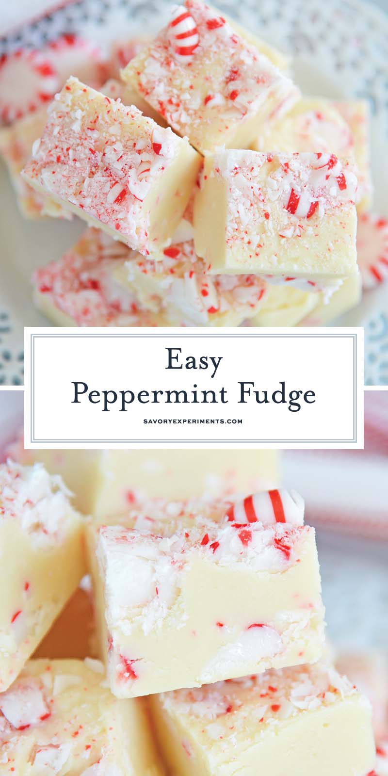 peppermint fudge collage for pinterest