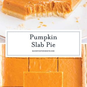 collage of pumpkin slab pie recipe for pinterest
