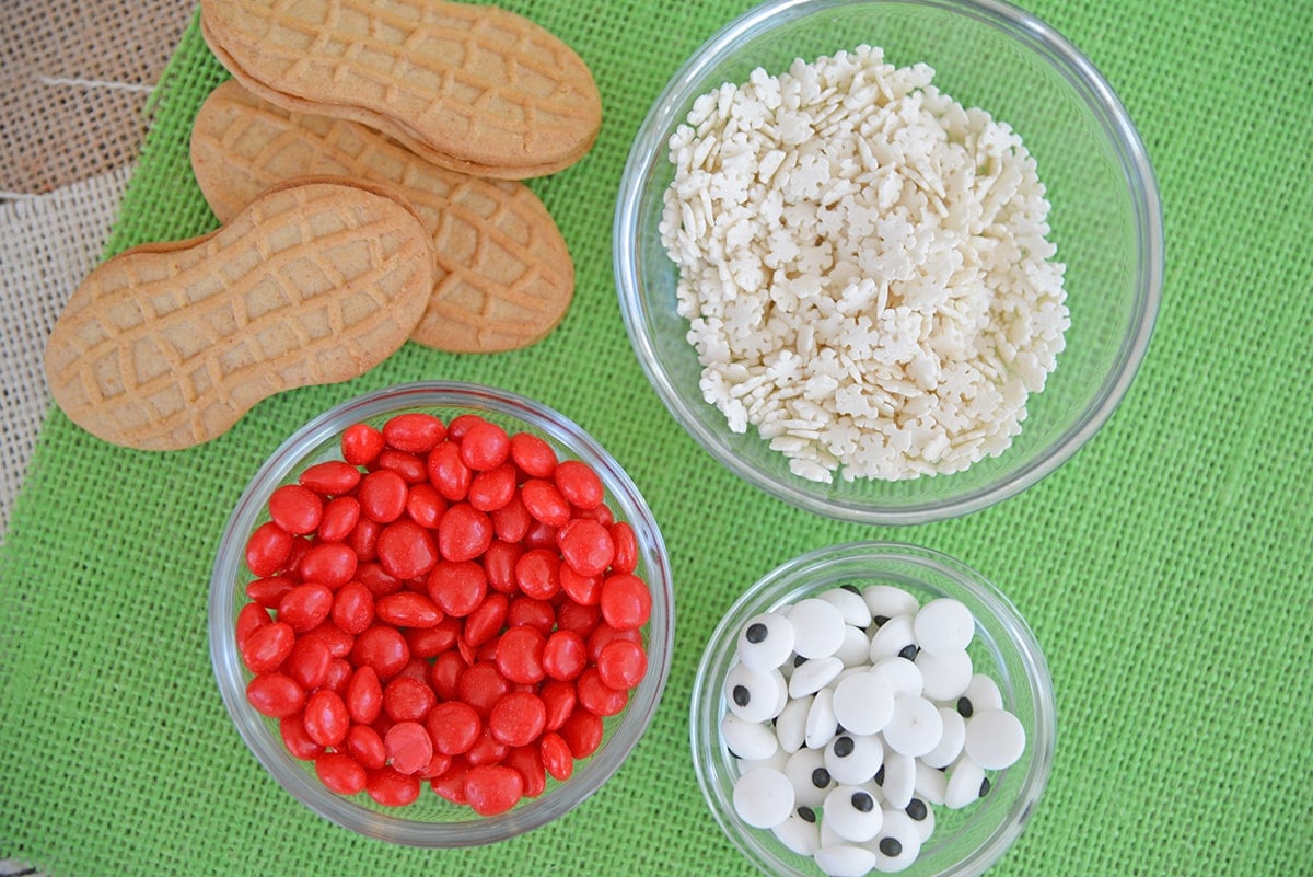 ingredients needed for making santa cookies