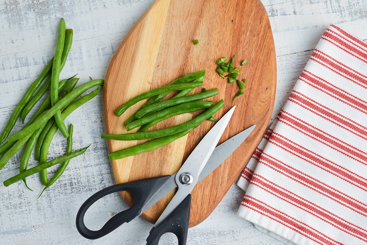 how to trim green beans