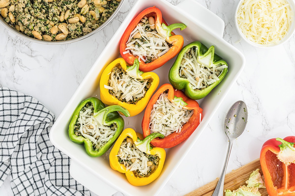 peppers with grated cheese