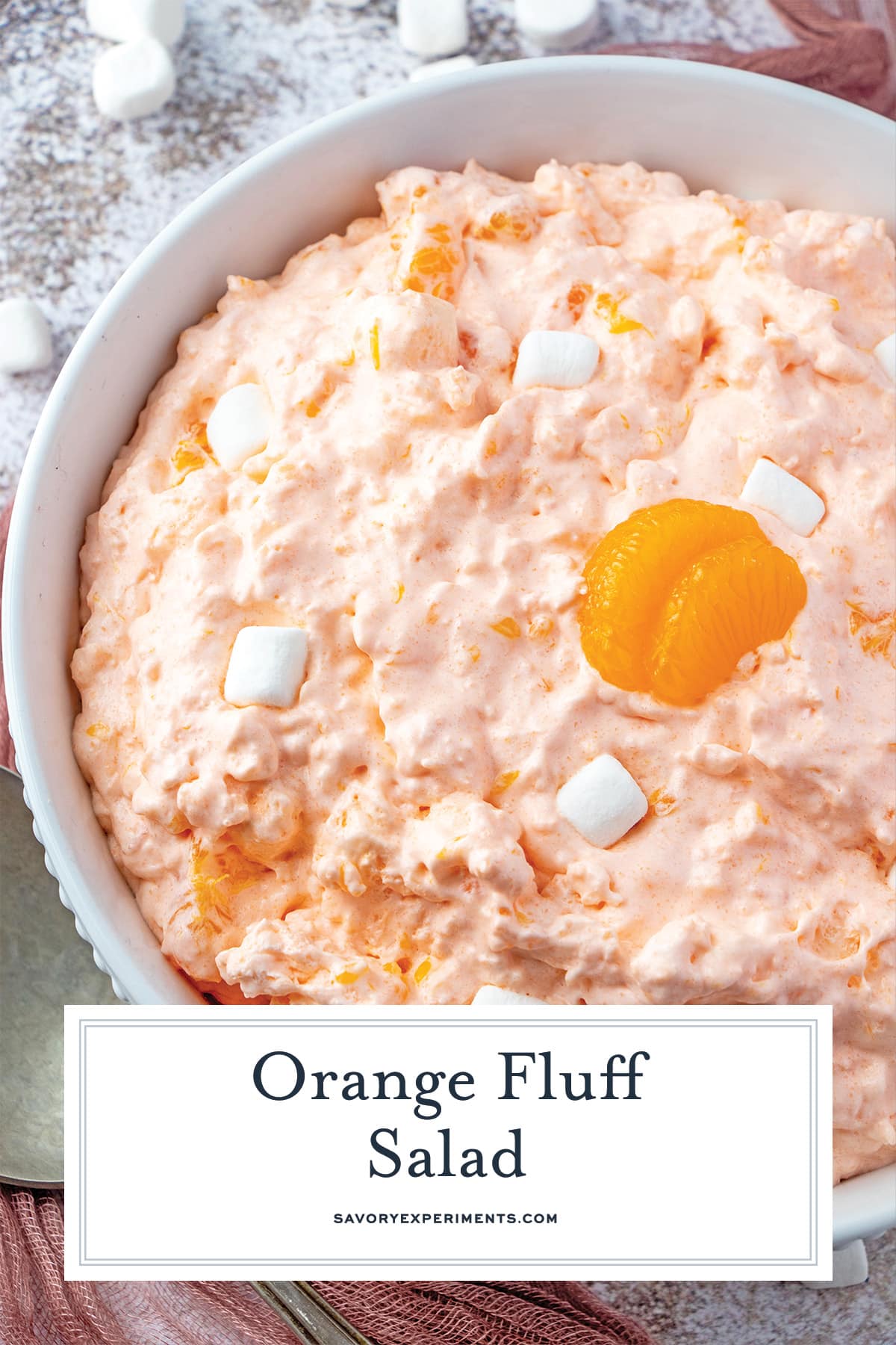 overhead orange fluff recipe for pinterest