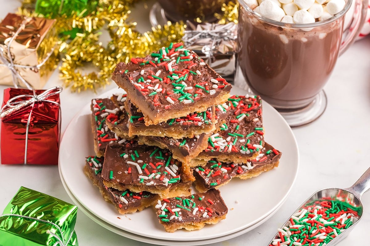 plate of christmas crack