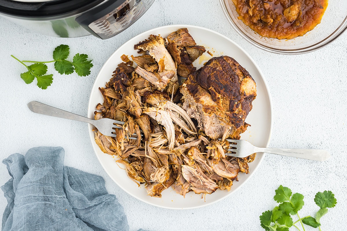 forks shredded instant pot carnitas