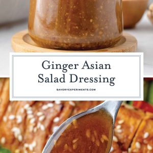collage of asian ginger dressing for pinterest