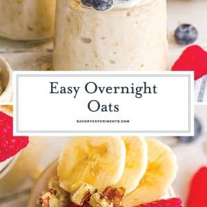 collage of overnight oats for pinterest