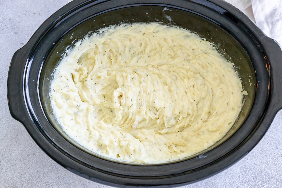 dill mashed potatoes in slow cooker