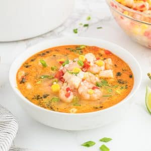 angled shot of soup in a bowl