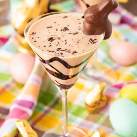 angled shot of easter bunny martini