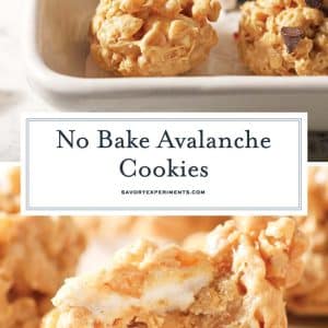 collage of avalanche cookies for pinterest