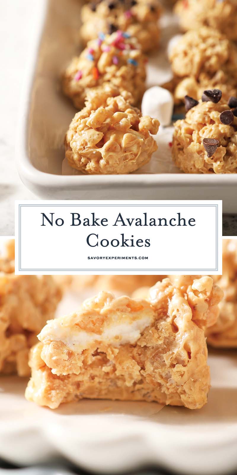 collage of avalanche cookies for pinterest