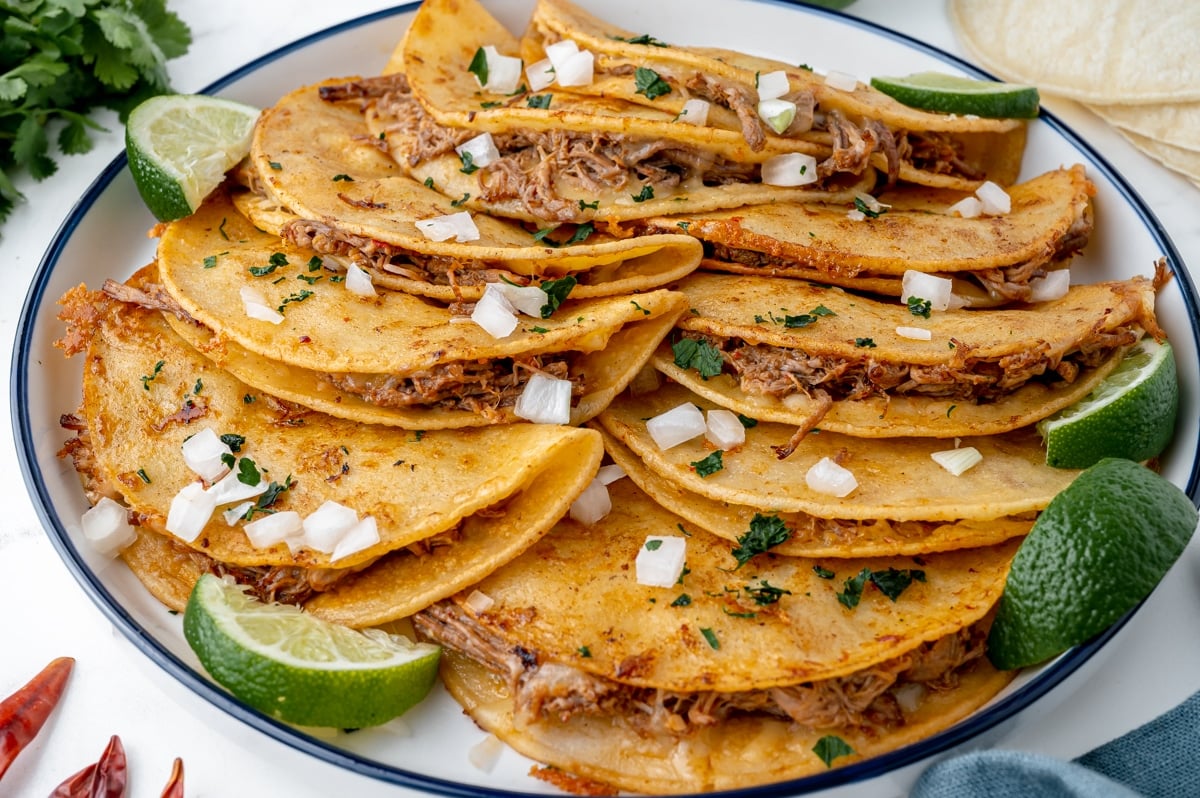 birria tacos on a plate