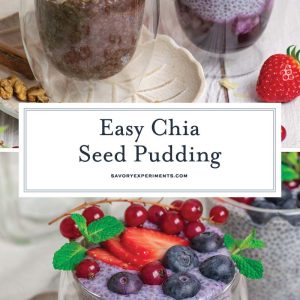 collage of chia seed pudding for pinterest