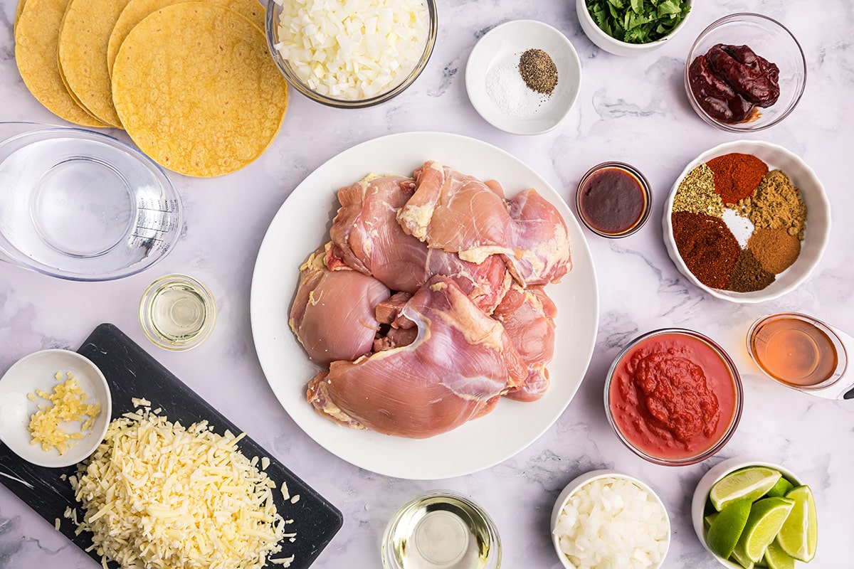 ingredients for chicken birria